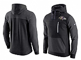 Men's Baltimore Ravens Nike AV15 Fleece Pullover Hoodie Black FengYun,baseball caps,new era cap wholesale,wholesale hats